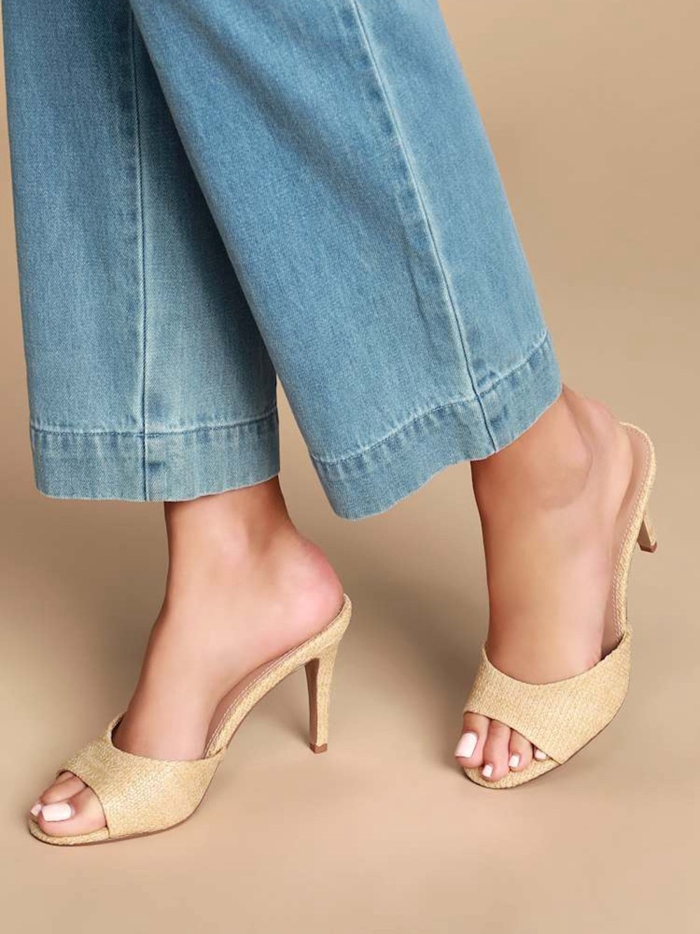 Steve Madden Erin Natural Raffia High Heel Sandals Size 8.5